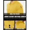 imageMAGCOMSEN Mens Polo Shirt Quick Dry Performance Short Sleeve Tactical Shirts Pique Jersey Golf ShirtYellowshort