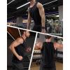 imageMAGCOMSEN Mens UPF 50 Tank Top Quick Dry Summer Workout Muscle Sleeveless Shirts for Swim Beach BodybuildingBlack
