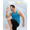 imageMAGCOMSEN Mens UPF 50 Tank Top Quick Dry Summer Workout Muscle Sleeveless Shirts for Swim Beach BodybuildingBlue Green