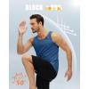 imageMAGCOMSEN Mens UPF 50 Tank Top Quick Dry Summer Workout Muscle Sleeveless Shirts for Swim Beach BodybuildingBlue Grey