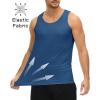 imageMAGCOMSEN Mens UPF 50 Tank Top Quick Dry Summer Workout Muscle Sleeveless Shirts for Swim Beach BodybuildingBlue Grey