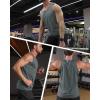 imageMAGCOMSEN Mens UPF 50 Tank Top Quick Dry Summer Workout Muscle Sleeveless Shirts for Swim Beach BodybuildingDark Grey