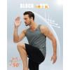 imageMAGCOMSEN Mens UPF 50 Tank Top Quick Dry Summer Workout Muscle Sleeveless Shirts for Swim Beach BodybuildingDark Grey