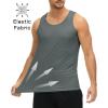 imageMAGCOMSEN Mens UPF 50 Tank Top Quick Dry Summer Workout Muscle Sleeveless Shirts for Swim Beach BodybuildingDark Grey