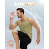 imageMAGCOMSEN Mens UPF 50 Tank Top Quick Dry Summer Workout Muscle Sleeveless Shirts for Swim Beach BodybuildingDull Cyan