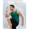 imageMAGCOMSEN Mens UPF 50 Tank Top Quick Dry Summer Workout Muscle Sleeveless Shirts for Swim Beach BodybuildingEmerald Green