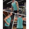 imageMAGCOMSEN Mens UPF 50 Tank Top Quick Dry Summer Workout Muscle Sleeveless Shirts for Swim Beach BodybuildingGrey Green