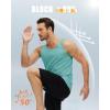 imageMAGCOMSEN Mens UPF 50 Tank Top Quick Dry Summer Workout Muscle Sleeveless Shirts for Swim Beach BodybuildingGrey Green