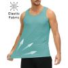 imageMAGCOMSEN Mens UPF 50 Tank Top Quick Dry Summer Workout Muscle Sleeveless Shirts for Swim Beach BodybuildingGrey Green