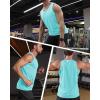 imageMAGCOMSEN Mens UPF 50 Tank Top Quick Dry Summer Workout Muscle Sleeveless Shirts for Swim Beach BodybuildingLake Blue