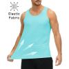 imageMAGCOMSEN Mens UPF 50 Tank Top Quick Dry Summer Workout Muscle Sleeveless Shirts for Swim Beach BodybuildingLake Blue