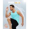 imageMAGCOMSEN Mens UPF 50 Tank Top Quick Dry Summer Workout Muscle Sleeveless Shirts for Swim Beach BodybuildingLake Blue