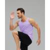 imageMAGCOMSEN Mens UPF 50 Tank Top Quick Dry Summer Workout Muscle Sleeveless Shirts for Swim Beach BodybuildingLight Purple
