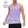 imageMAGCOMSEN Mens UPF 50 Tank Top Quick Dry Summer Workout Muscle Sleeveless Shirts for Swim Beach BodybuildingLight Purple