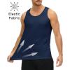 imageMAGCOMSEN Mens UPF 50 Tank Top Quick Dry Summer Workout Muscle Sleeveless Shirts for Swim Beach BodybuildingNavy