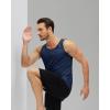 imageMAGCOMSEN Mens UPF 50 Tank Top Quick Dry Summer Workout Muscle Sleeveless Shirts for Swim Beach BodybuildingNavy