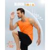 imageMAGCOMSEN Mens UPF 50 Tank Top Quick Dry Summer Workout Muscle Sleeveless Shirts for Swim Beach BodybuildingOrange