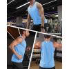 imageMAGCOMSEN Mens UPF 50 Tank Top Quick Dry Summer Workout Muscle Sleeveless Shirts for Swim Beach BodybuildingWaterfall Blue