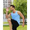 imageMAGCOMSEN Mens UPF 50 Tank Top Quick Dry Summer Workout Muscle Sleeveless Shirts for Swim Beach BodybuildingWaterfall Blue