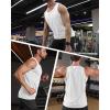 imageMAGCOMSEN Mens UPF 50 Tank Top Quick Dry Summer Workout Muscle Sleeveless Shirts for Swim Beach BodybuildingWhite
