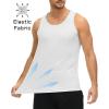 imageMAGCOMSEN Mens UPF 50 Tank Top Quick Dry Summer Workout Muscle Sleeveless Shirts for Swim Beach BodybuildingWhite