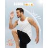 imageMAGCOMSEN Mens UPF 50 Tank Top Quick Dry Summer Workout Muscle Sleeveless Shirts for Swim Beach BodybuildingWhite