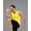 imageMAGCOMSEN Mens UPF 50 Tank Top Quick Dry Summer Workout Muscle Sleeveless Shirts for Swim Beach BodybuildingYellow