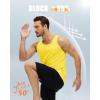 imageMAGCOMSEN Mens UPF 50 Tank Top Quick Dry Summer Workout Muscle Sleeveless Shirts for Swim Beach BodybuildingYellow