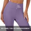 imageMAGCOMSEN Womens High Waisted Workout Leggings with Pockets Tummy Control 78 Yoga Pants Stretch Gym Athletic LeggingsDark Purple