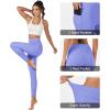 imageMAGCOMSEN Womens High Waisted Workout Leggings with Pockets Tummy Control 78 Yoga Pants Stretch Gym Athletic LeggingsDark Purple Blue