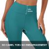 imageMAGCOMSEN Womens High Waisted Workout Leggings with Pockets Tummy Control 78 Yoga Pants Stretch Gym Athletic LeggingsEmerald Green