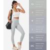 imageMAGCOMSEN Womens High Waisted Workout Leggings with Pockets Tummy Control 78 Yoga Pants Stretch Gym Athletic LeggingsLight Gray