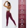 imageMAGCOMSEN Womens V Leggings with 3 Pockets Tummy Control Yoga Pants Hight Waisted Gym Workout Leggings for Spring AutumnBurgundy