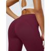 imageMAGCOMSEN Womens V Leggings with 3 Pockets Tummy Control Yoga Pants Hight Waisted Gym Workout Leggings for Spring AutumnBurgundy