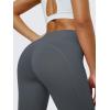 imageMAGCOMSEN Womens V Leggings with 3 Pockets Tummy Control Yoga Pants Hight Waisted Gym Workout Leggings for Spring AutumnDark Gray