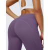 imageMAGCOMSEN Womens V Leggings with 3 Pockets Tummy Control Yoga Pants Hight Waisted Gym Workout Leggings for Spring AutumnDark Purple