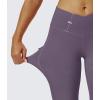 imageMAGCOMSEN Womens V Leggings with 3 Pockets Tummy Control Yoga Pants Hight Waisted Gym Workout Leggings for Spring AutumnDark Purple