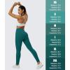 imageMAGCOMSEN Womens V Leggings with 3 Pockets Tummy Control Yoga Pants Hight Waisted Gym Workout Leggings for Spring AutumnEmerald Green