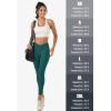 imageMAGCOMSEN Womens V Leggings with 3 Pockets Tummy Control Yoga Pants Hight Waisted Gym Workout Leggings for Spring AutumnEmerald Green