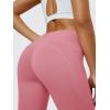 imageMAGCOMSEN Womens V Leggings with 3 Pockets Tummy Control Yoga Pants Hight Waisted Gym Workout Leggings for Spring AutumnGray Pink