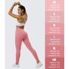 imageMAGCOMSEN Womens V Leggings with 3 Pockets Tummy Control Yoga Pants Hight Waisted Gym Workout Leggings for Spring AutumnGray Pink