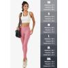 imageMAGCOMSEN Womens V Leggings with 3 Pockets Tummy Control Yoga Pants Hight Waisted Gym Workout Leggings for Spring AutumnGray Pink