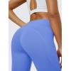 imageMAGCOMSEN Womens V Leggings with 3 Pockets Tummy Control Yoga Pants Hight Waisted Gym Workout Leggings for Spring AutumnLight Blue