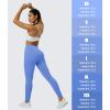 imageMAGCOMSEN Womens V Leggings with 3 Pockets Tummy Control Yoga Pants Hight Waisted Gym Workout Leggings for Spring AutumnLight Blue