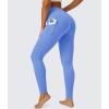 imageMAGCOMSEN Womens V Leggings with 3 Pockets Tummy Control Yoga Pants Hight Waisted Gym Workout Leggings for Spring AutumnLight Blue