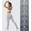 imageMAGCOMSEN Womens V Leggings with 3 Pockets Tummy Control Yoga Pants Hight Waisted Gym Workout Leggings for Spring AutumnLight Gray