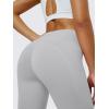 imageMAGCOMSEN Womens V Leggings with 3 Pockets Tummy Control Yoga Pants Hight Waisted Gym Workout Leggings for Spring AutumnLight Gray