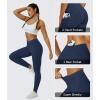 imageMAGCOMSEN Womens V Leggings with 3 Pockets Tummy Control Yoga Pants Hight Waisted Gym Workout Leggings for Spring AutumnNavy