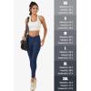 imageMAGCOMSEN Womens V Leggings with 3 Pockets Tummy Control Yoga Pants Hight Waisted Gym Workout Leggings for Spring AutumnNavy
