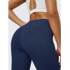 imageMAGCOMSEN Womens V Leggings with 3 Pockets Tummy Control Yoga Pants Hight Waisted Gym Workout Leggings for Spring AutumnNavy